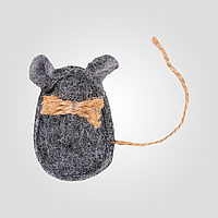 Іграшка Природа для котів «Мишка шкряботушка», сіра, 8,5х5 см