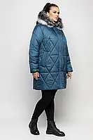 Зимняя женская теплая легкая куртка больших размеров, р 54-70