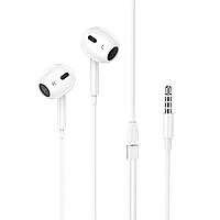 Проводные наушники вкладыши HOCO M1 Max crystal earphones with mic White 3,5 мм