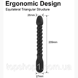 Вібратор хвилястий для інтимної стимуляції, вібростимулятор чорний для вагіни та клітора, інтимні іграшки, фото 3