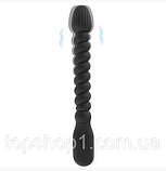 Вібратор хвилястий для інтимної стимуляції, вібростимулятор чорний для вагіни та клітора, інтимні іграшки, фото 2