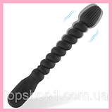 Вібратор хвилястий для інтимної стимуляції, вібростимулятор чорний для вагіни та клітора, інтимні іграшки, фото 4