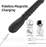 Вібратор хвилястий для інтимної стимуляції, вібростимулятор чорний для вагіни та клітора, інтимні іграшки, фото 8