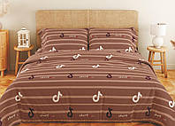 Комплект постільної білизни ТЕП "Soft dreams" Line Brown, 70x70 двоспальний