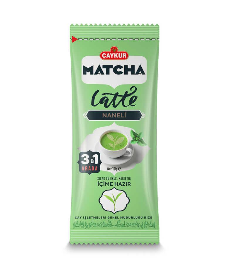 Чай зелений М'ята MATCHA Latte Caykur 3 в 1 Стік натуральний 10 г Туреччина Оригінал, матча лате в стіках