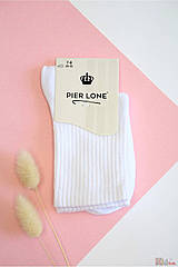 ОПТОМ Шкарпетки білі з медичною гумкою (22-24 (35-38) см.)  Pier Lone 2125000819327