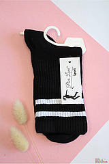ОПТОМ Шкарпетки чорні з медичною гумкою й парою смуг р.35-40 (24-26(38-40) см.)  Pier Lone 2125000819730