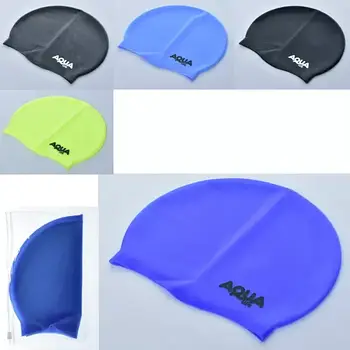Шапочка універсальна силіконова для купання плавання басейну Aqua MS 0814