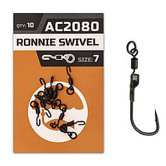 Вертлюг з кільцем ронні №7. Orange AC2080 Ronie swivel
