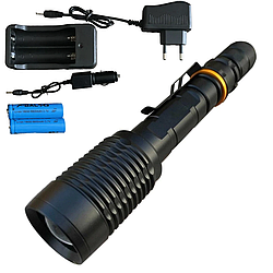 Ліхтарик ручний акумуляторний BL 2804 T6 POLICE / Тактичний ліхтар / Світлодіодний ліхтарик 5 режимів роботи