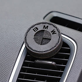 Ароматизатор на дефлектор в авто "BMW Black" 6 см в дерев'яній коробці