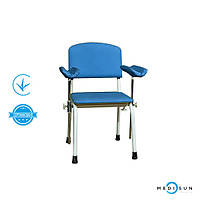 Стілець для взяття крові (крісло для забору крові, донорське крісло з двома підлокітниками) СД-2 Заповіт Синій