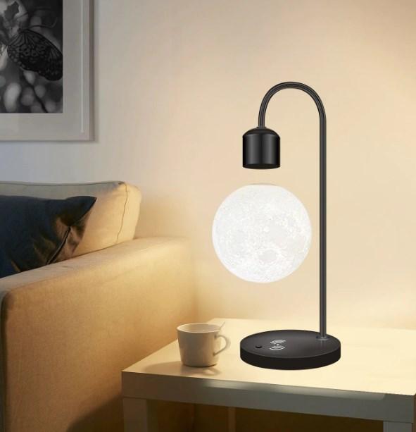 Лампа - нічник настільна левітуюча з магнітною зарядкою Місяць Smart Moon Lamp, безпровідна зарядка