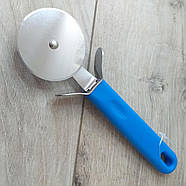 Ніж для нарізування піци з неіржавкої сталі D-55 мм Блакитний (KG-10380), фото 2