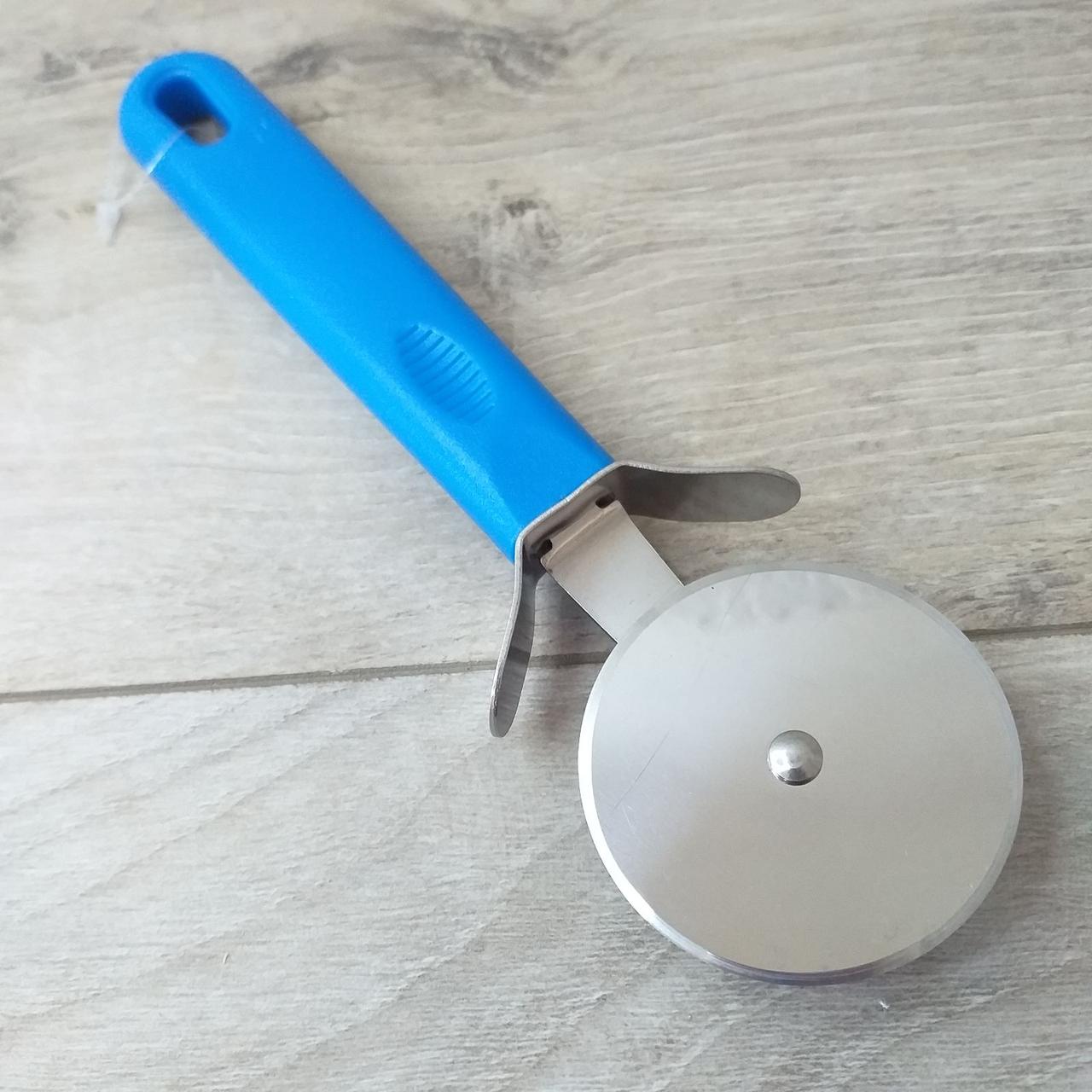 Ніж для нарізування піци з неіржавкої сталі D-55 мм Блакитний (KG-10380), фото 1