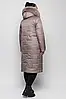 Жіноче зимове пальто з капюшоном та натуральним хутром, фото 3