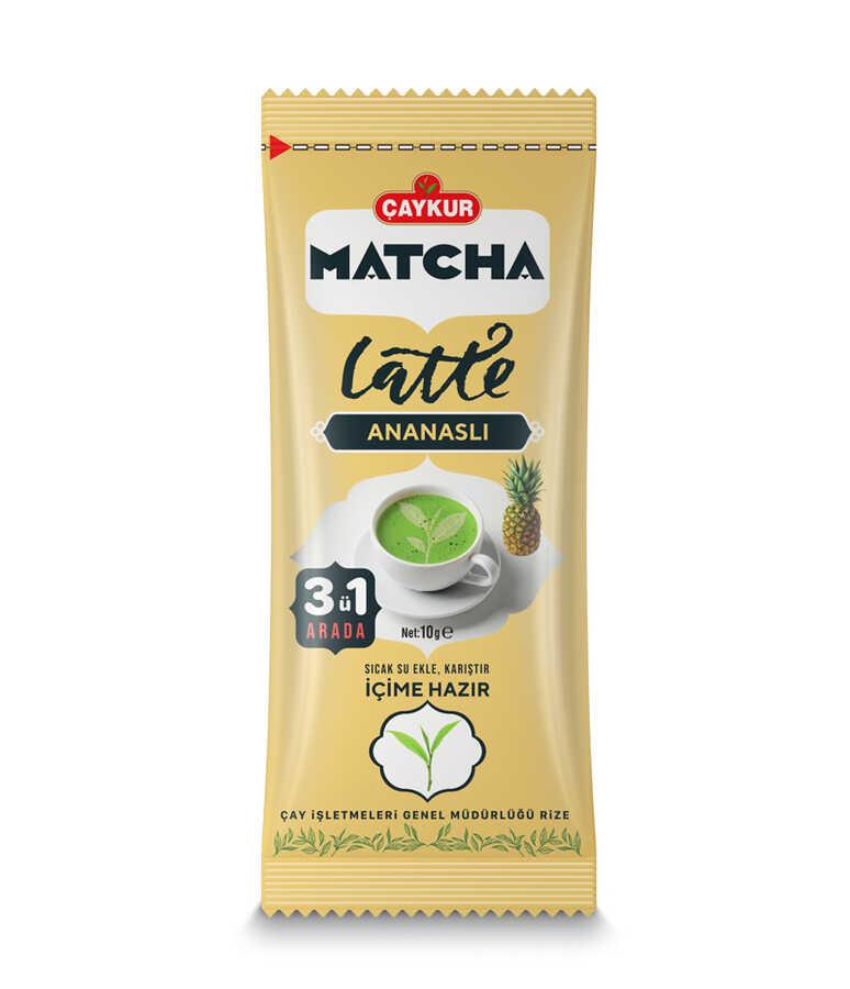 Чай зелений Ананас MATCHA Latte Caykur 3 в 1 натуральний Стік 10 г Туреччина Оригінал, матча лате в стіках