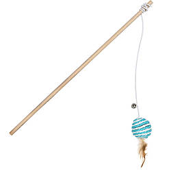 Іграшка Taotaopets 014430 Дерев’яна паличка з пір'ям 40 см