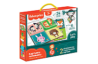 Игра с пластиковыми картами Vladi Toys Fisher Price Угадай животное VT2100-10