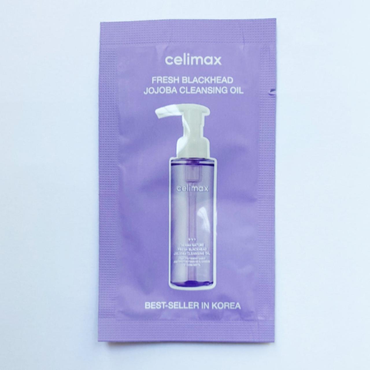 Гідрофільна олія жожоба для обличчя Celimax Derma Nature Fresh Blackhead Jojoba Cleansing Oil пробник 3 мл
