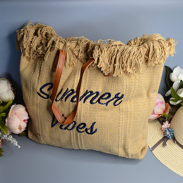 Літня сумка-шоппер «Summer Vibes» Колір: Коричневий, Розмір: 41х31х16 см