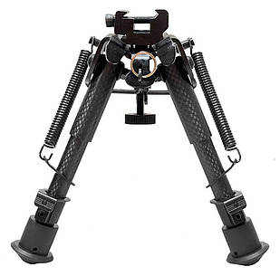 Сошки з перехідником Buvele Carbon Bipod на антабку (висота 15.2 - 22.9 см) на Weaver/Picatinny