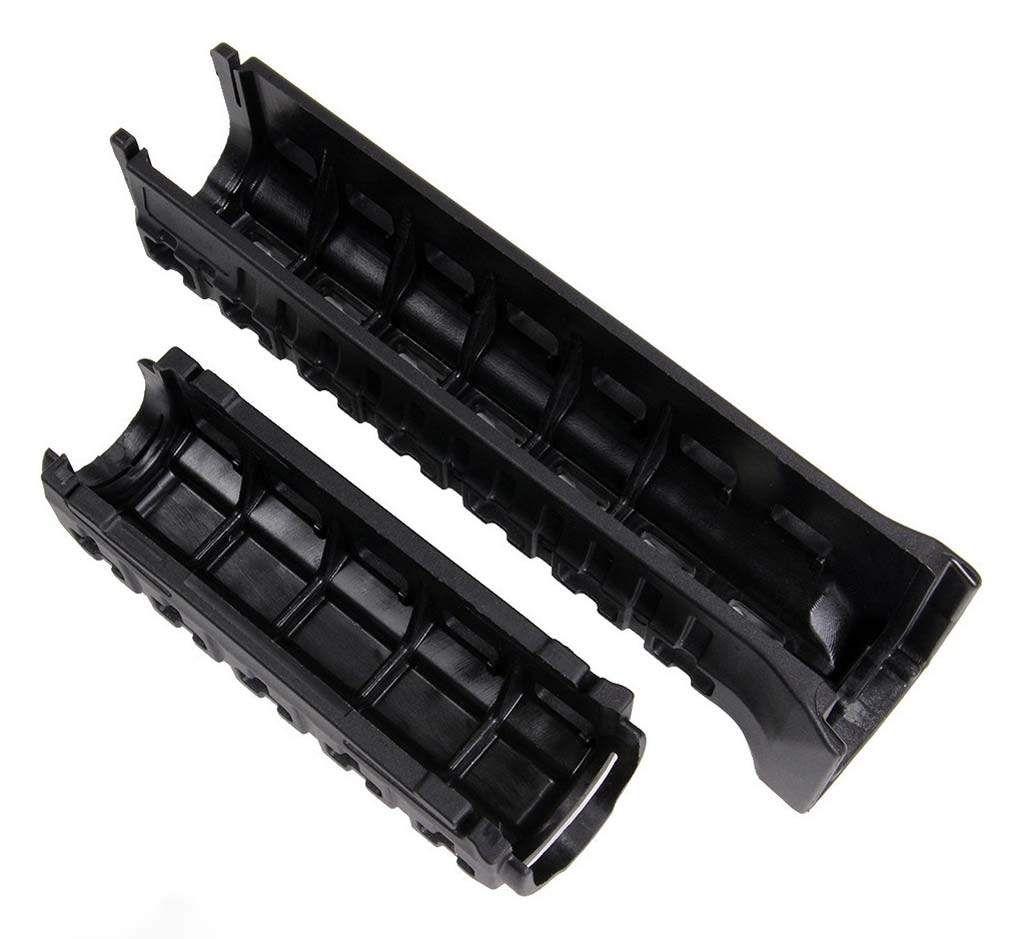 Цівка DLG Tactical для АК-47/74 з 2-ма планками Picatinny + слоти M-LOK (полімер) чорна