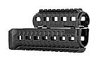 Цівка DLG Tactical для АК-47/74 з 2-ма планками Picatinny + слоти M-LOK (полімер) чорна, фото 3