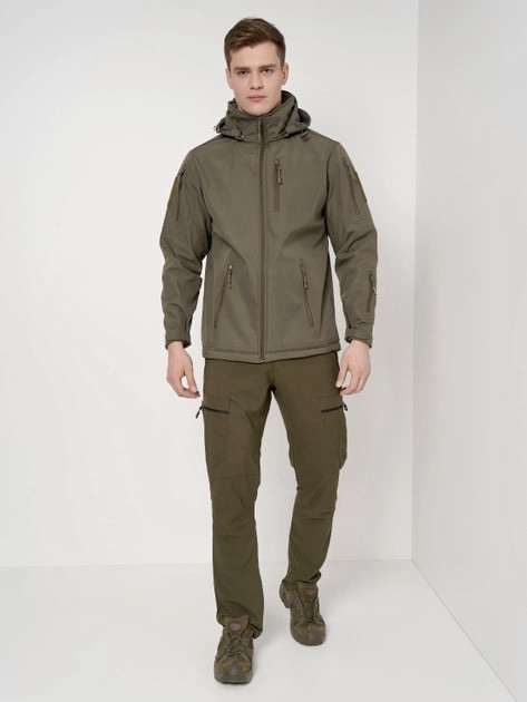Куртка Softshell тактическая полевая олива, теплая куртка софтшелл олива хаки - фото 6 - id-p1925201428