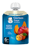 Фруктово-овощное пюре GERBER "Яблоко, тыква, абрикос", 90г