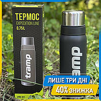 Термос туристический Tramp Expedition Line 0.75 л (UTRC-031-Grey), термос походный Трамп 750 мл