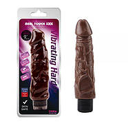 Коричневий мультишвидкісний вібратор Vibrating Hard On, фото 2