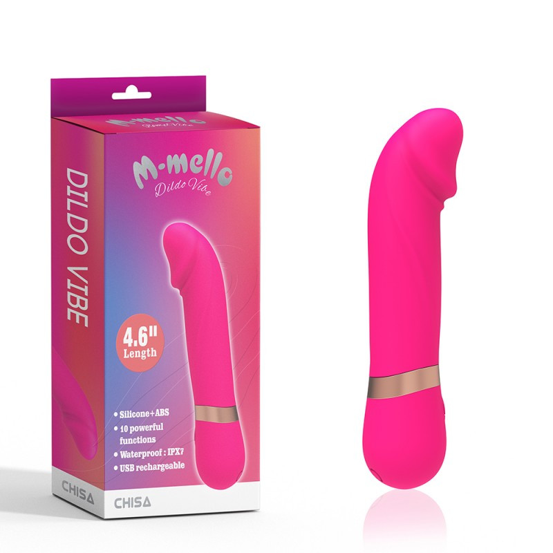Перезаряджуваний рожевий мультишвидкісний вібратор Dildo Vibe, фото 1