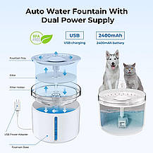 DOGNESS Wireless Cat Water Fountain, автоматичний дозатор води для хатніх тварин, Amazon, Німеччина, фото 2