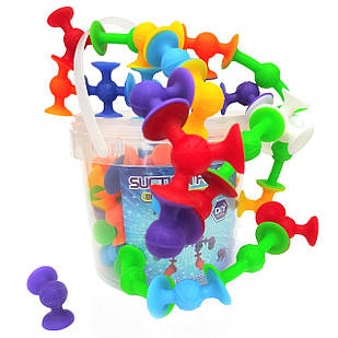 Розвиваючий конструктор на присосках 58 деталей Іграшки для купання на присосках MB-58