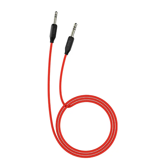 Аудио-кабель HOCO AUX 3.5 мм AUX 3,5 мм 1m Red (UPA11) - фото 1 - id-p1925208589