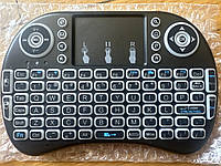 Англійська розкладка!!Бездротова клавіатура з тачпадом з підсвіткою на батарейках СмартТВ