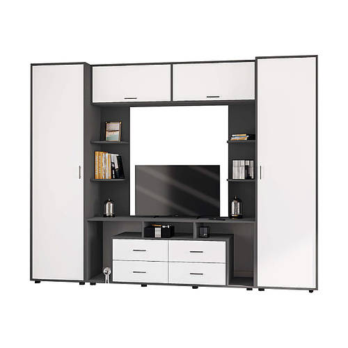 Современная стенка шириной 270 см со шкафом в гостиную "Ютта" от ...