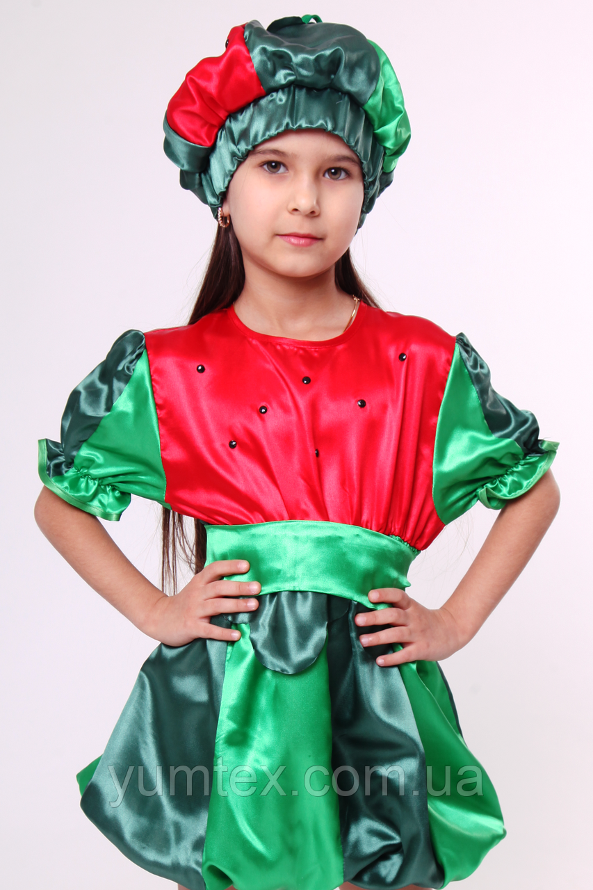 Карнавальный костюм Арбуз №2 (девочка) 98-122 см - фото 1 - id-p770057622