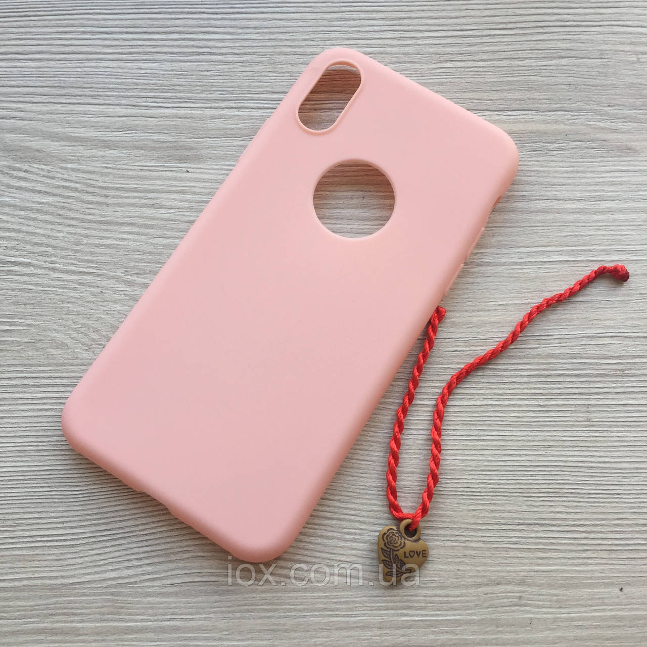 Силіконовий персиковий чохол для Iphone X/XS+подарунок
