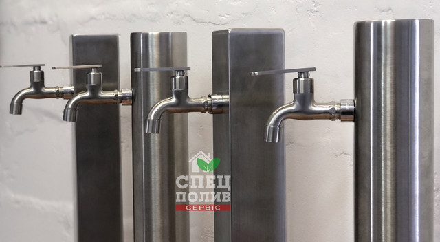 Декоративна вулична колонка, нержавійка