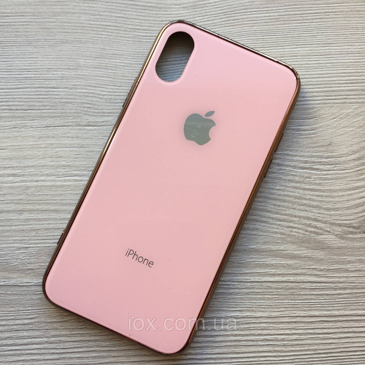 Рожевий силіконовий чохол для iphone X/XS