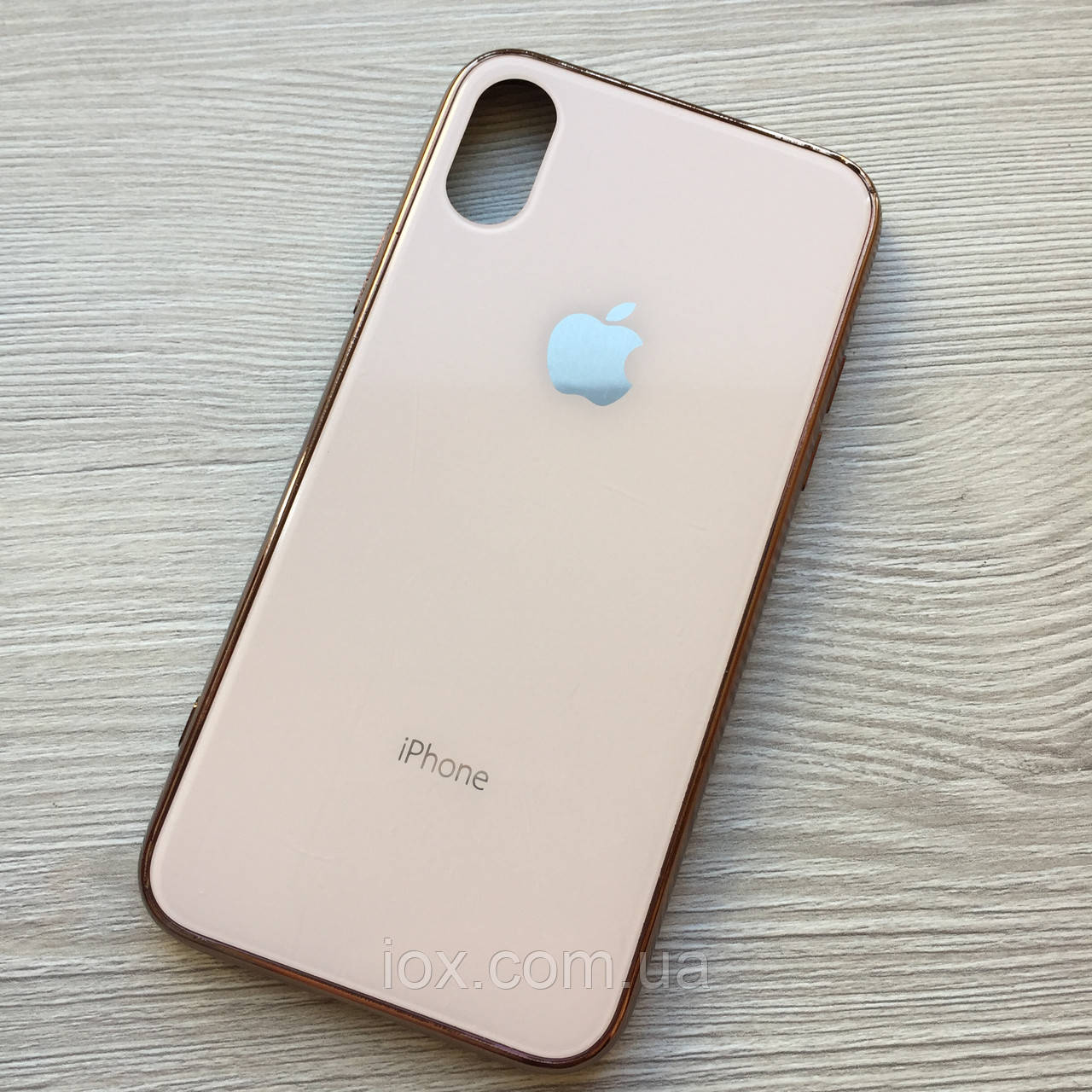 Бежевий силіконовий чохол для iphone X/XS