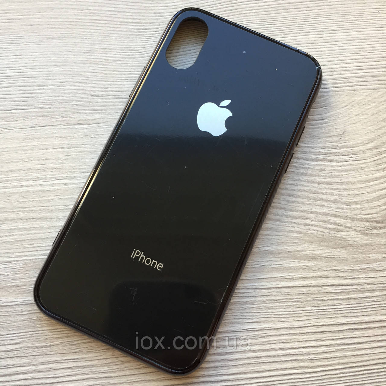 Чорний силіконовий чохол для iphone X/XS