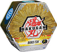 Bakugan Baku-Tin Premium Storage 6060138 Spin Master Бакуган Контейнер з 2 бакуганами органайзер металевий