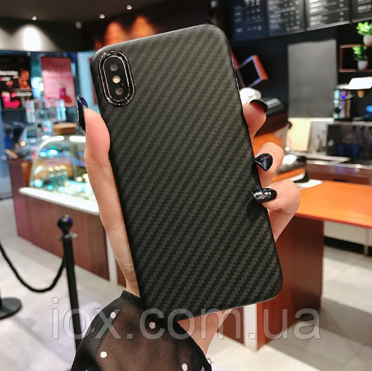 Силіконова Накладка STYLISH "Карбон" iPhone XS Max 6,5 (чорний)