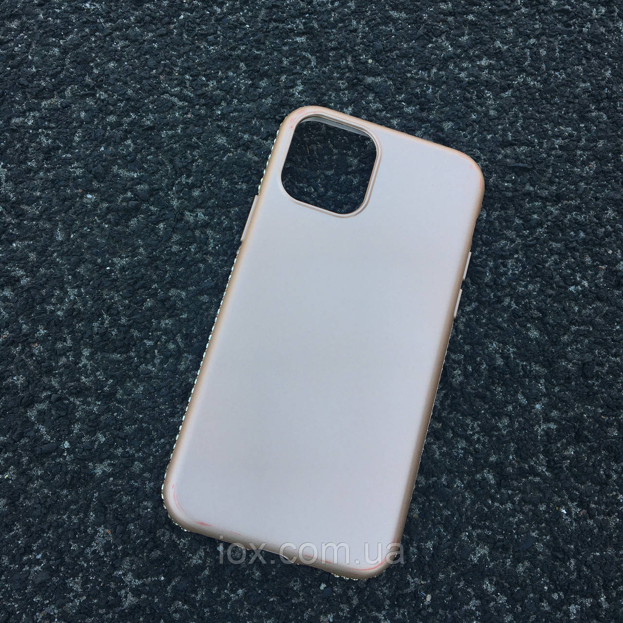 Золотий М'який чохол з камінням Сваровські для iPhone 11pro, фото 1