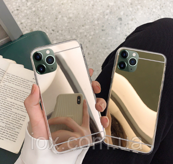Дзеркальний золотий силіконовий чохол iphone 11 6.1 дюйма