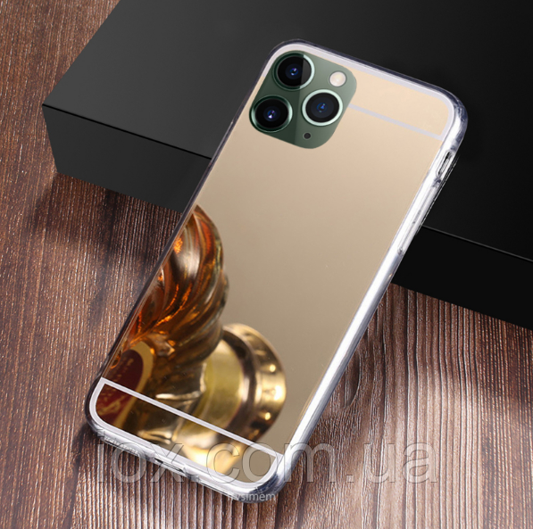 Дзеркальний золотий силіконовий чохол iphone 11pro Max 6.5 дюйма
