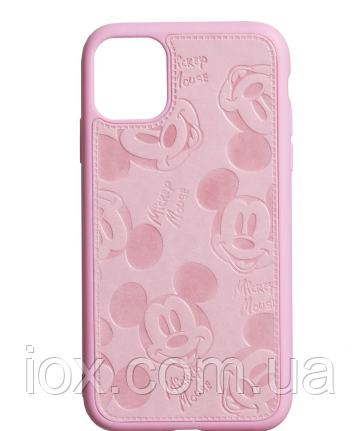Силіконовий рожевий чохол Mickey Mouse iphone 11pro max(6.5 дюйма)